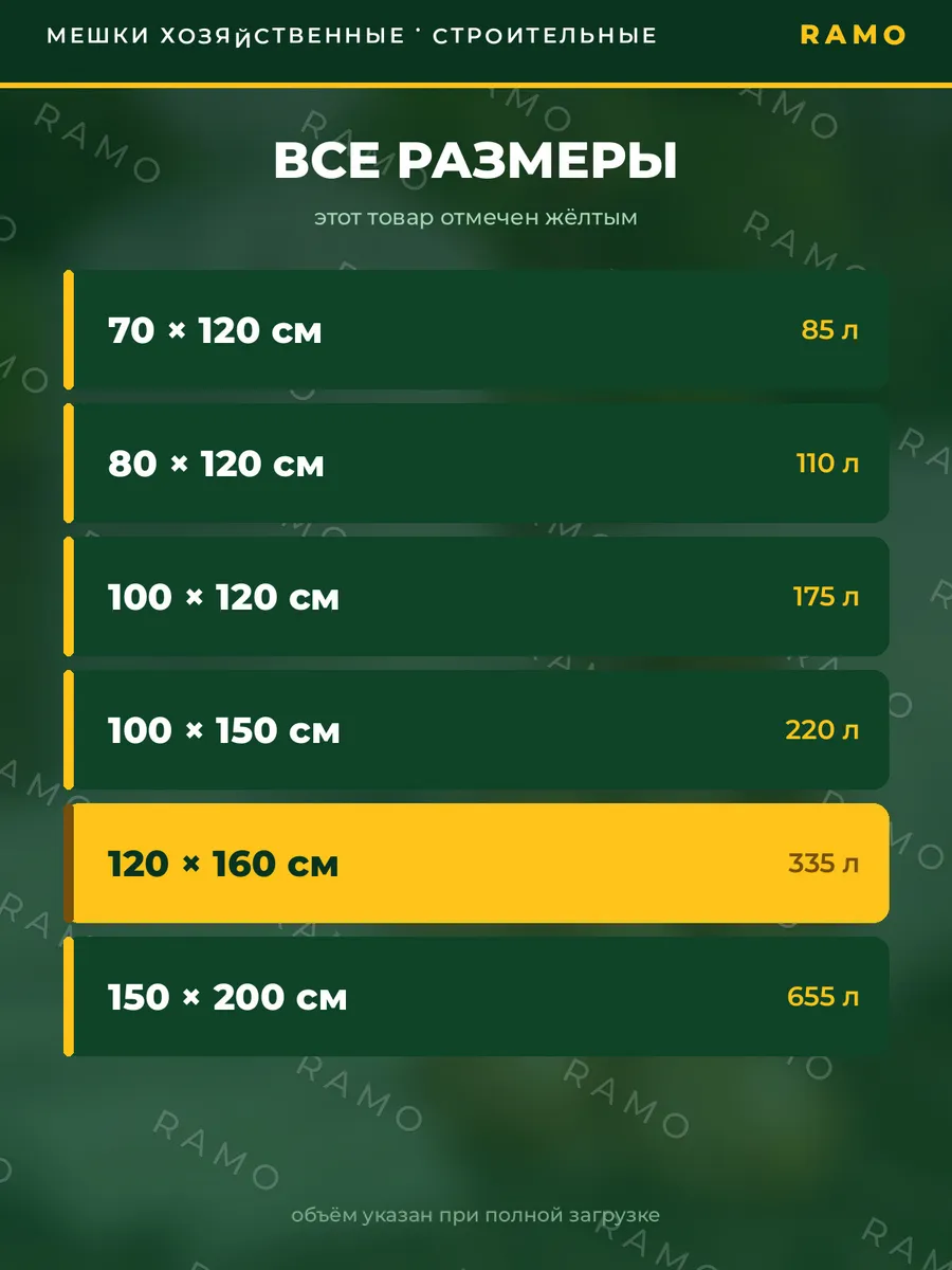 Мешки для строительного мусора 120х160 см хозяйственные — фото 7
