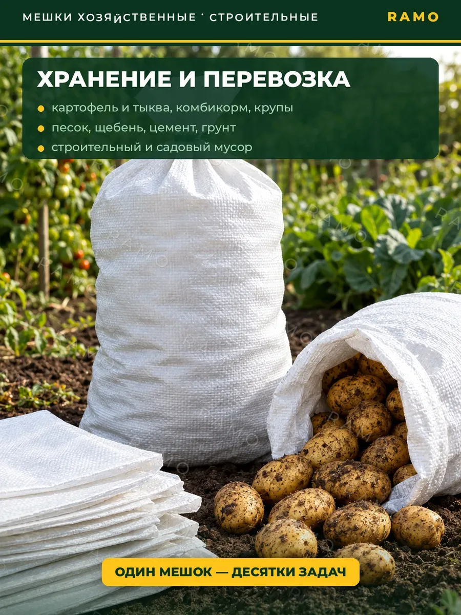 Мешки для строительного мусора 100х150 см хозяйственные — фото 6