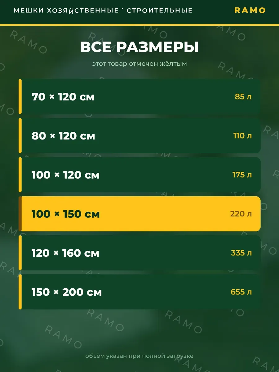 Мешки для строительного мусора 100х150 см хозяйственные — фото 7